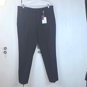Delta |Mens Wool Cordura Dress Pants Trousers Black Neutral Preppy Sz.35 X 27